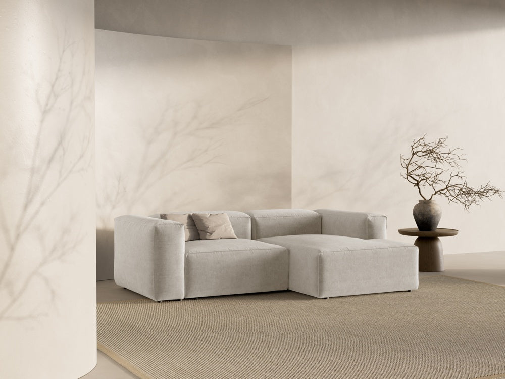 Bergamo dvosjed kutni desni - strukturirana tkanina